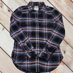 Women's American Eagle Plaid Flannel Top Sz Small